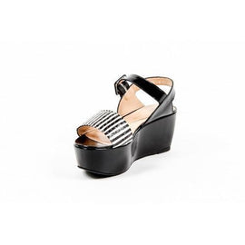 Multicolor 41 EUR - 11 US Robert Clergerie Paris Womens Flatform Sandal FRAKS RAY JAZZ NOIR DBL PDR