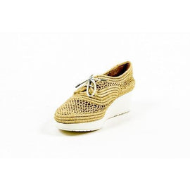 Beige 36 EUR - 6 US Robert Clergerie Paris Womens Sneaker VICOLEI PAILLE NATURELLE DBL POUDRE