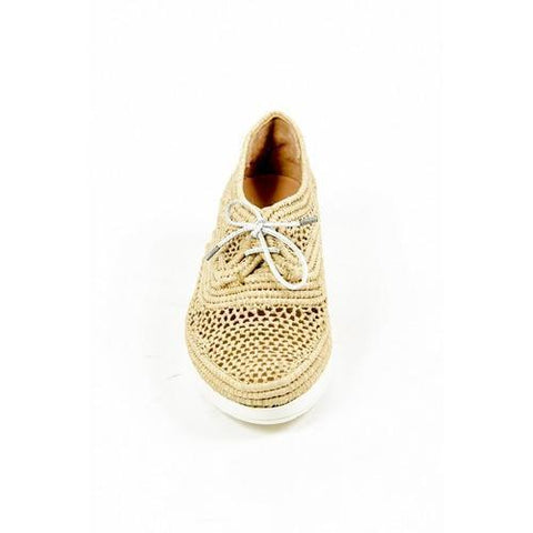 Beige 36 EUR - 6 US Robert Clergerie Paris Womens Sneaker VICOLEI PAILLE NATURELLE DBL POUDRE
