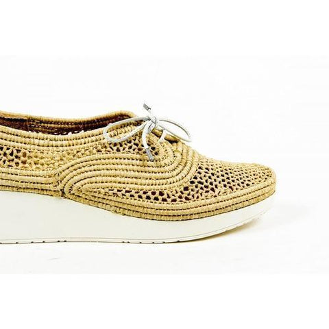 Beige 36 EUR - 6 US Robert Clergerie Paris Womens Sneaker VICOLEI PAILLE NATURELLE DBL POUDRE