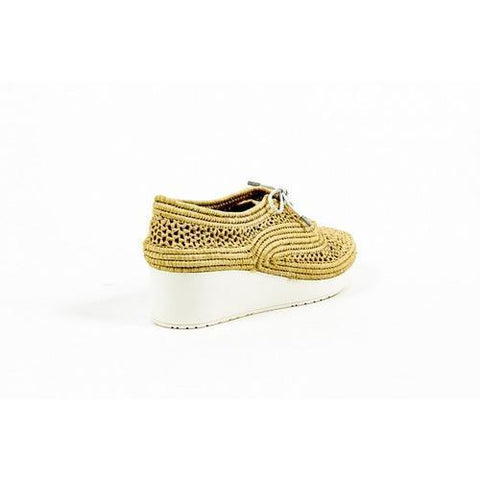 Beige 36 EUR - 6 US Robert Clergerie Paris Womens Sneaker VICOLEI PAILLE NATURELLE DBL POUDRE