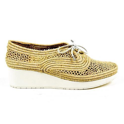 Beige 36 EUR - 6 US Robert Clergerie Paris Womens Sneaker VICOLEI PAILLE NATURELLE DBL POUDRE