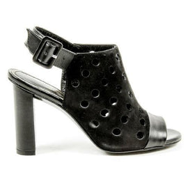 Black 37.5 EUR - 7.5 US Robert Clergerie Paris Womens Ankle Strap Sandal LIORO V L CHEV VEL NOIR DBL NOIRE BC