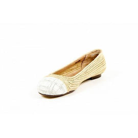 Multicolor 37.5 EUR - 7.5 US Robert Clergerie Paris Womens Ballerina GINO TRAME BLANC PAILLE NATURELLE D