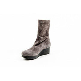 Taupe 37 EUR - 7 US Robert Clergerie Paris Womens Short Boot NERDALJ VELOURS STRETCH ANTHRACITE DBL
