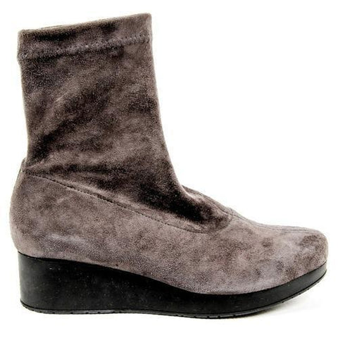 Taupe 37 EUR - 7 US Robert Clergerie Paris Womens Short Boot NERDALJ VELOURS STRETCH ANTHRACITE DBL