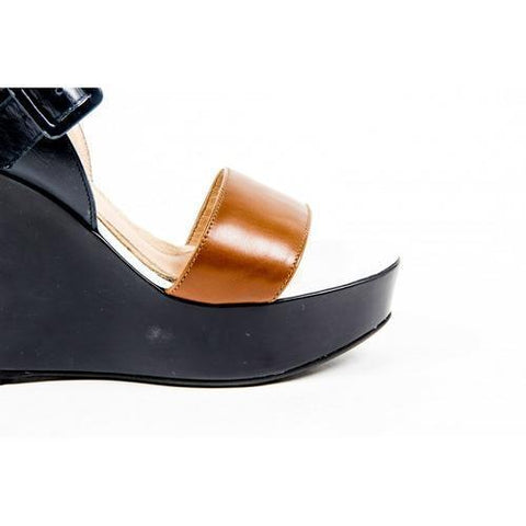 Multicolor 37.5 EUR - 7.5 US Robert Clergerie Paris Womens Ankle Strap Wedge Sandal BIMU V L ECUREUIL MARINE DBL PDR