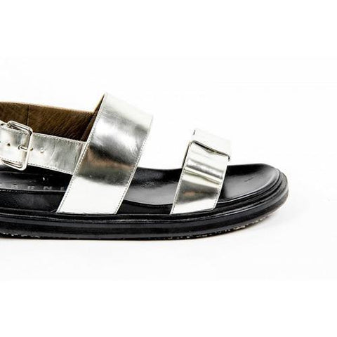 Silver 37 EUR - 7 US Marni Womens Flat Sandal FBMSQ15G01 LV431 00N20 SILVER