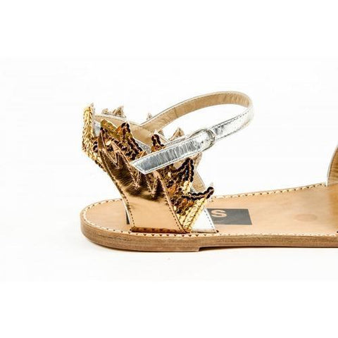 Multicolor 38 EUR - 8 US Golden Goose Womens Ankle Strap Flat Sandal G24D297 A1