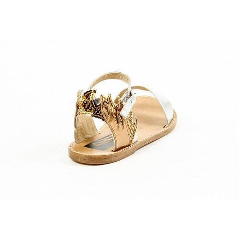 Multicolor 38 EUR - 8 US Golden Goose Womens Ankle Strap Flat Sandal G24D297 A1