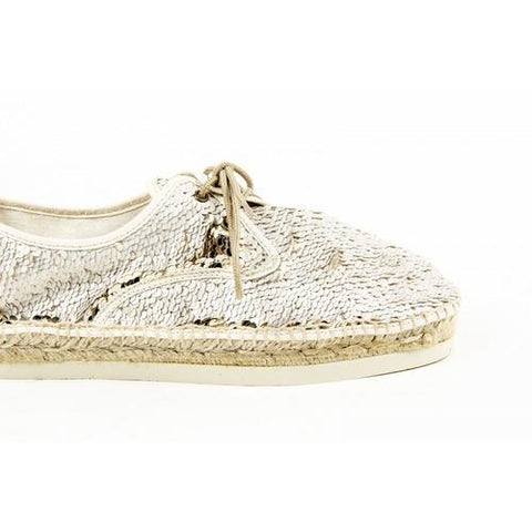 Silver 41 EUR - 11 US Sun Z Womens Espadrille CARMEV GOLD PAILE