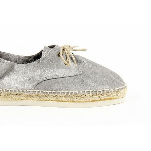 Silver 38 EUR - 8 US Sun Z Womens Espadrille CARMEV NOTU METAL