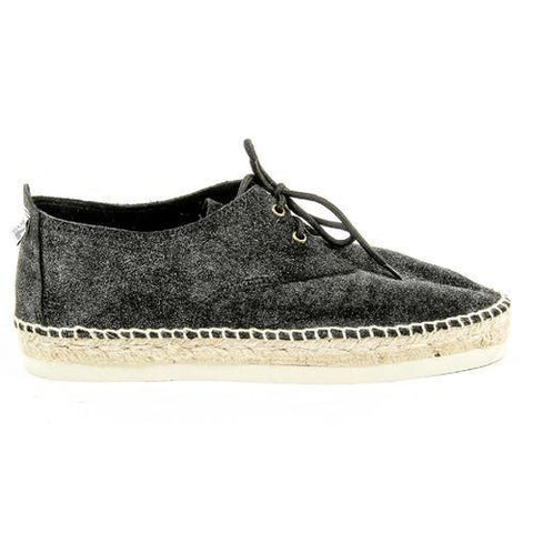Black 38 EUR - 8 US Sun Z Womens Espadrille CARMEV BLACK METAL