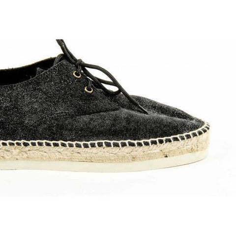 Black 39 EUR - 9 US Sun Z Womens Espadrille CARMEV BLACK METAL