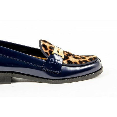 Multicolor 37 EUR - 7 US Avec Modration Womens Loafer FRIDA BLUE LEOPARD