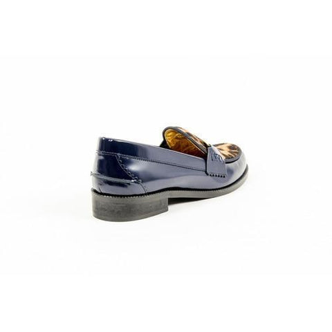Multicolor 37 EUR - 7 US Avec Modration Womens Loafer FRIDA BLUE LEOPARD