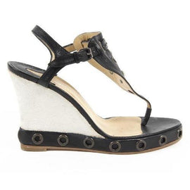 Black 39 EUR - 9 US Clements Riberio Womens Wedge Sandal SKIROS GLOVE NERO
