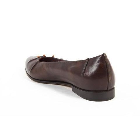 Dark Brown 36.5 EUR - 6.5 US Henry Cuir Womens Ballerina 1715A CRETA 809 MORO