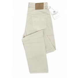Beige 35 EUR - INT. L Luigi Borrelli Mens Trousers 340 PP 74