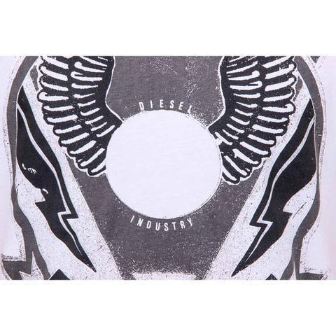 White XS Diesel Mens T-Shirt T-CLAR 00SJUN 0091B 100