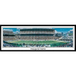 Pittsburgh Steelers Inaugural Game"  - 13.5"x39" Standard Black Frame"