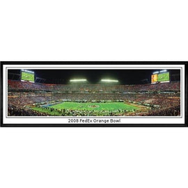 Kansas Jayhawks 2008 FedEx Orange Bowl"  - 13.5"x39" Standard Black Frame"