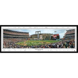 New York Mets Final Opening Day" - With Signatures  - 13.5"x39" Standard Black Frame"