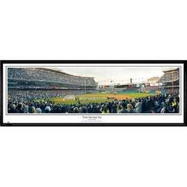 New York Yankees Final Opening Day"  - 13.5"x39" Standard Black Frame"