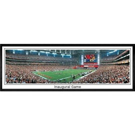 Arizona Cardinals Inaugural Game" - 13.5"x39" Standard Black Frame"