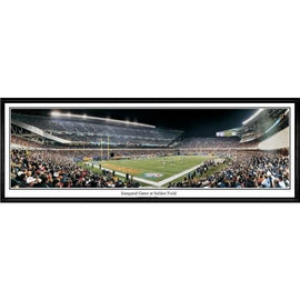 Chicago Bears Inaugural Game" - 13.5"x39" Standard Black Frame"