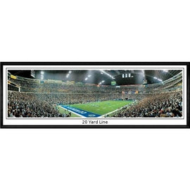 Dallas Cowboys 20 Yard Line"  - 13.5"x39" Standard Black Frame"