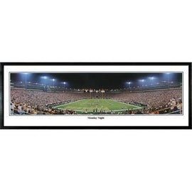 Green Bay Packers Monday Night" - 13.5"x39" Standard Black Frame"