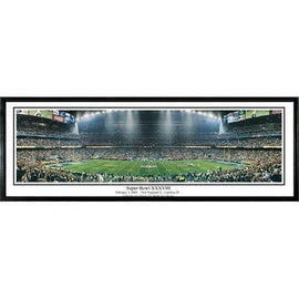 New England Patriots Super Bowl XXXVII" - 13.5"x39" Standard Black Frame"