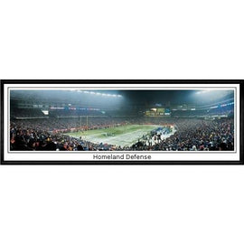 New England Patriots Homeland Defense"  - 13.5"x39" Standard Black Frame"