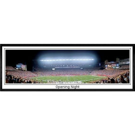 New England Patriots Opening Night"  - 13.5"x39" Standard Black Frame"