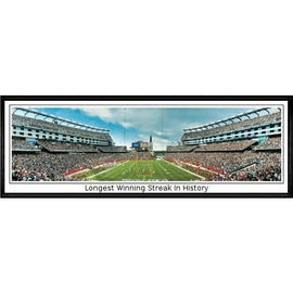 New England Patriots Longest Winning Streak In History"  - 13.5"x39" Standard Black Frame"