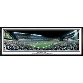 Philadelphia Eagles First Monday Night" - 13.5"x39" Standard Black Frame"