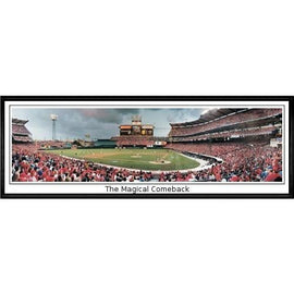 Anaheim Angels The Magical Comeback"  - 13.5"x39" Standard Black Frame"