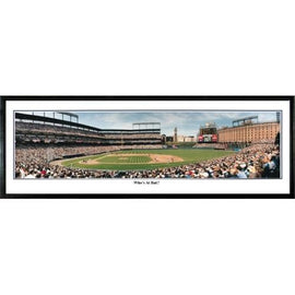 Baltimore Orioles Who's At Bat" - 13.5"x39" Standard Black Frame"