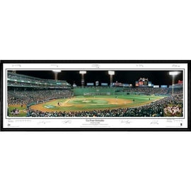 Boston Red Sox Un-Four-Gettable" With Signatures   - 13.5"x39" Standard Black Frame"