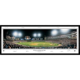 Chicago White Sox 88 Years And Worth The Wait" With Signatures  - 13.5"x39" Standard Black Frame"