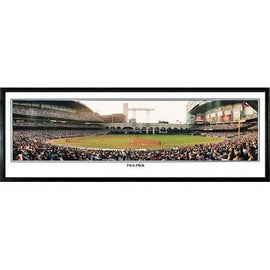 Houston Astros First Pitch" - 13.5"x39" Standard Black Frame"