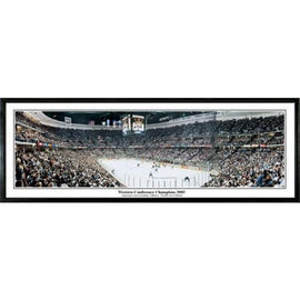 Anaheim Mighty Ducks Western Conference Champions 2003"  - 13.5"x39" Standard Black Frame"