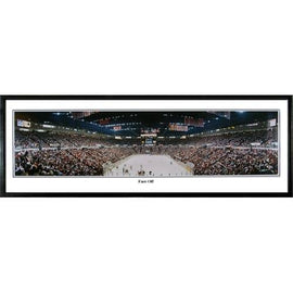 Detroit Red Wings Face Off" - 13.5"x39" Standard Black Frame"