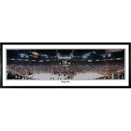 Detroit Red Wings Wings Win" - 13.5"x39" Standard Black Frame"