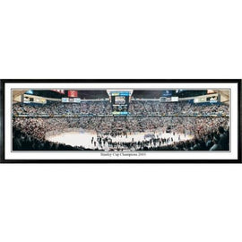 New Jersey Devils Stanley Cup Champions 2003"  - 13.5"x39" Standard Black Frame"