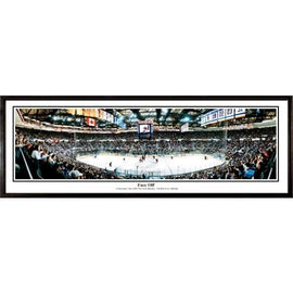 New York Islanders Face Off"  - 13.5"x39" Standard Black Frame"