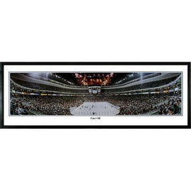 Philadelphia Flyers Face Off" - 13.5"x39" Standard Black Frame"
