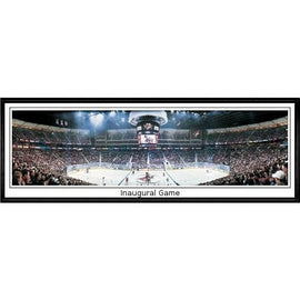 Phoenix Coyotes Inaugural Game" - 13.5"x39" Standard Black Frame"