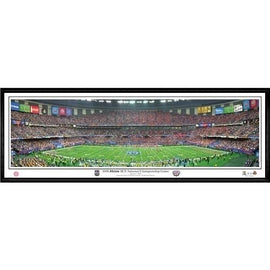 LSU Tigers 2008 Allstate BCS National Championship Game"  - 13.5"x39" Standard Black Frame"